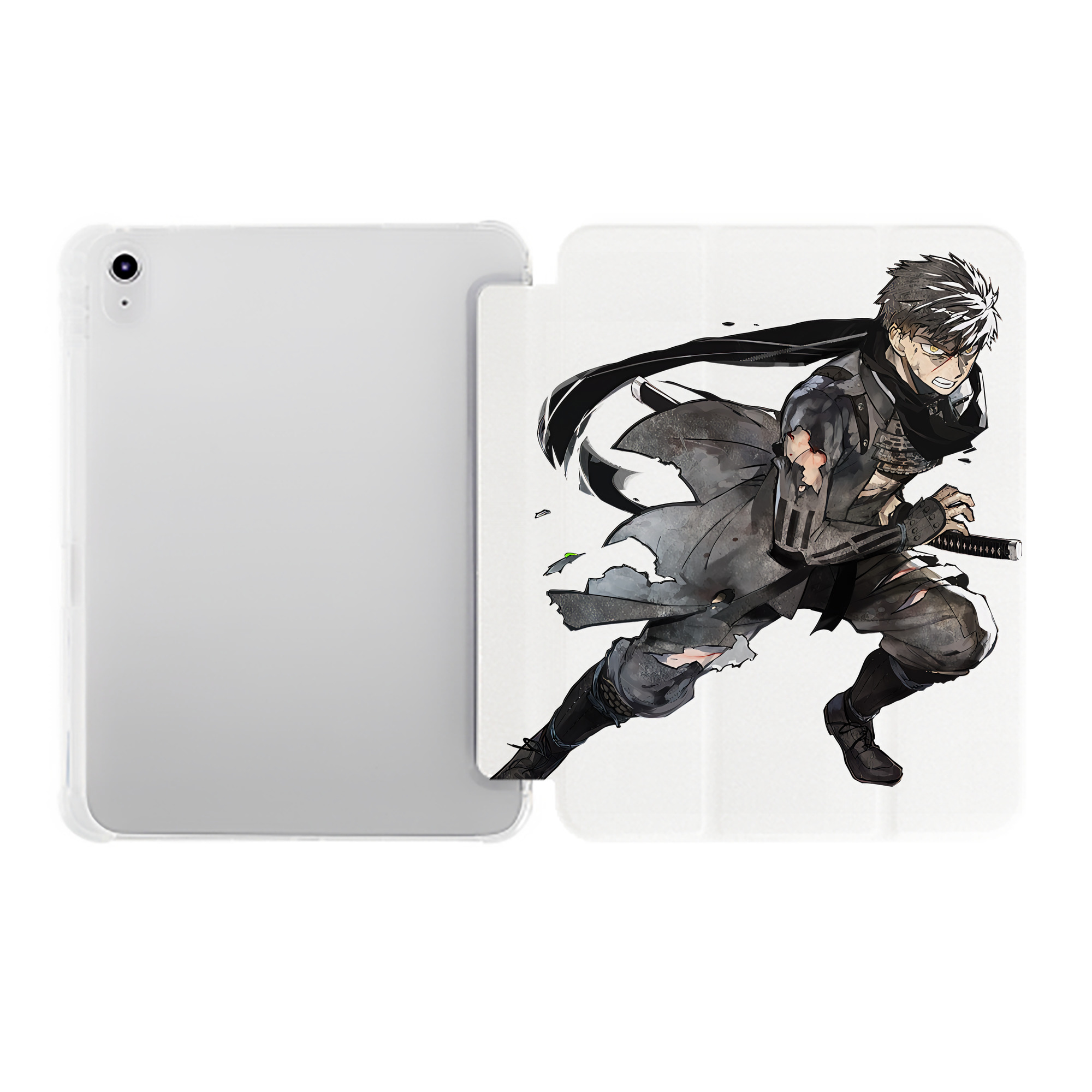 （画像用） 刀剣乱舞 Touken Ranbu IPad ケース ペン収納付き 三つ折りスタンド PUレザー×シリコン 対応機種9.5/10.5/10.9インチ